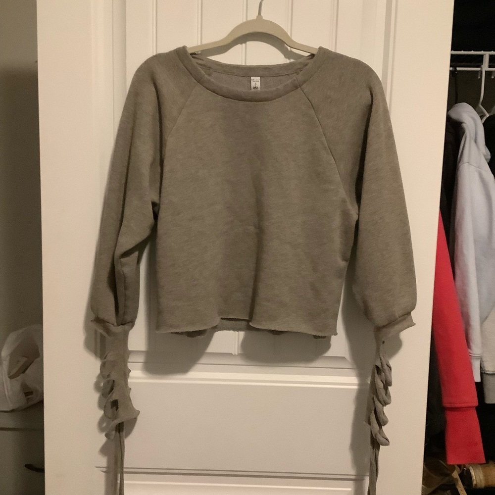 Alo Yoga Cropped Hoodie Beige